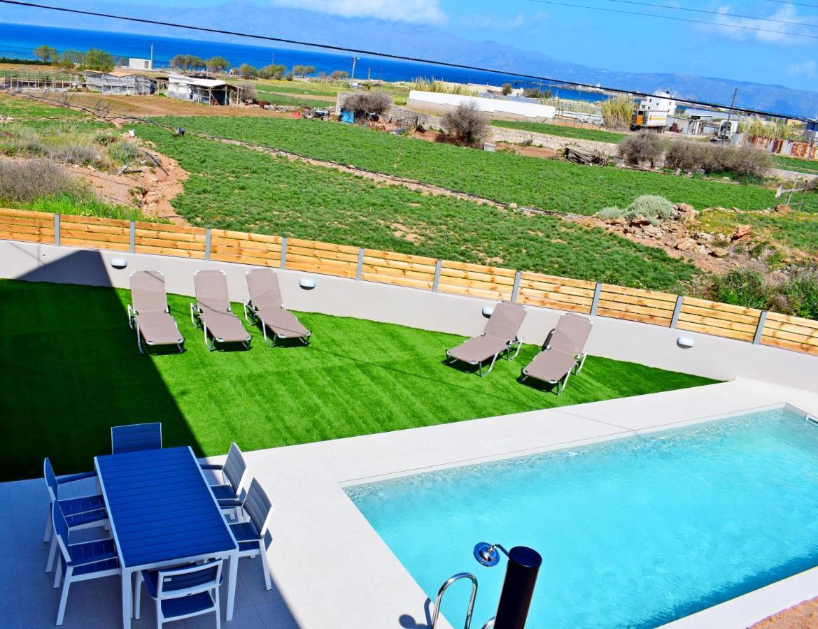 Balos Residence Private Pool Seafront Seaview Kíssamos Esterno foto