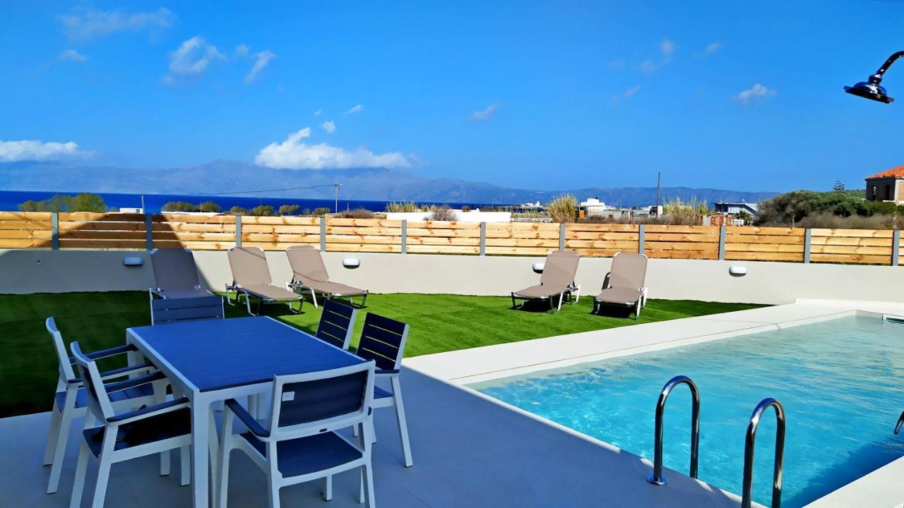 Balos Residence Private Pool Seafront Seaview Kíssamos Esterno foto